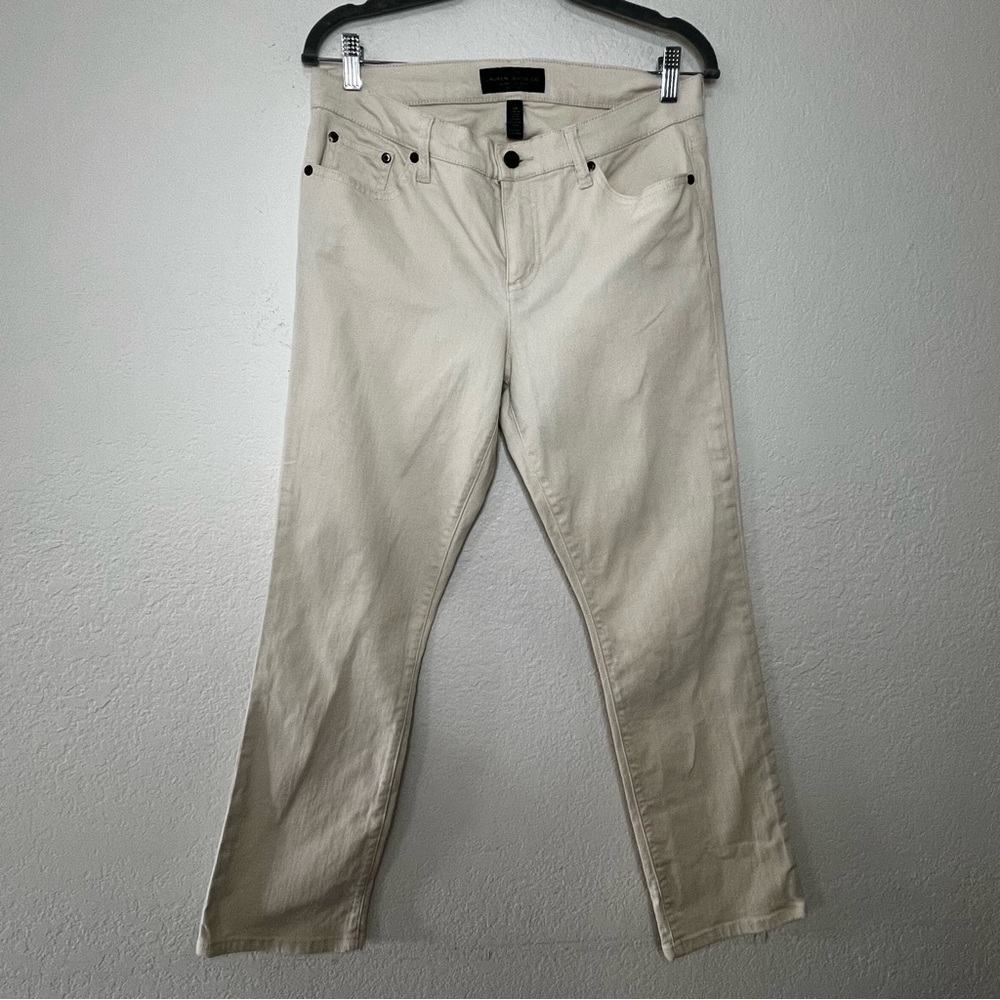 Lauren Ralph Lauren Off White Modern Straight Denim Pants Women’s Size 10 Petite - Picture 1 of 10